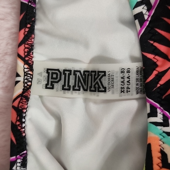 Victoria's Secret PINK 2PC Swimsuit Bikini Set, Striped Multi, top XS bottom S - Picture 7 of 7